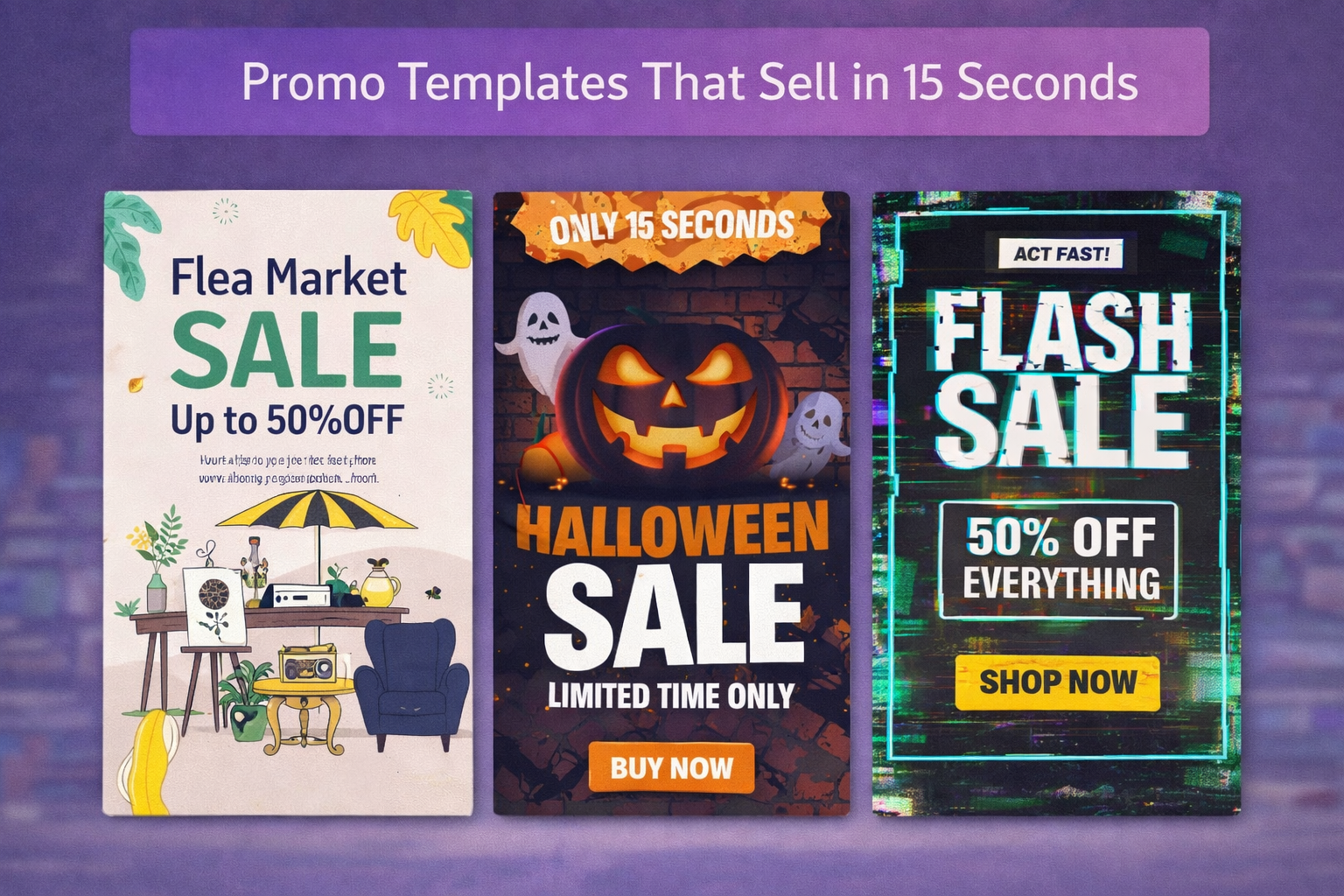 Promo Templates That Sell in 15 Seconds