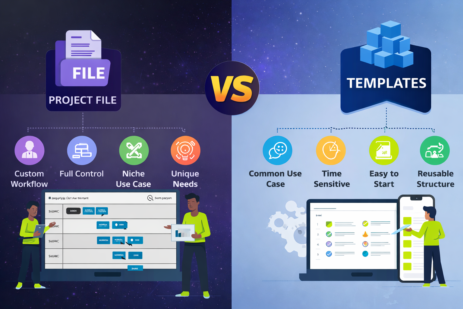 After Effects Project Files vs Templates