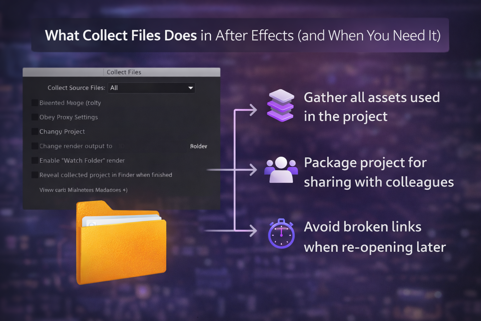 How to Collect Files in After Effects