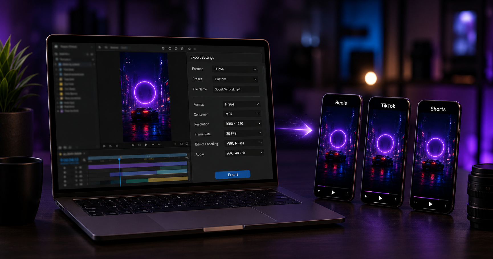After Effects Export Settings for Reels, TikTok, and Shorts