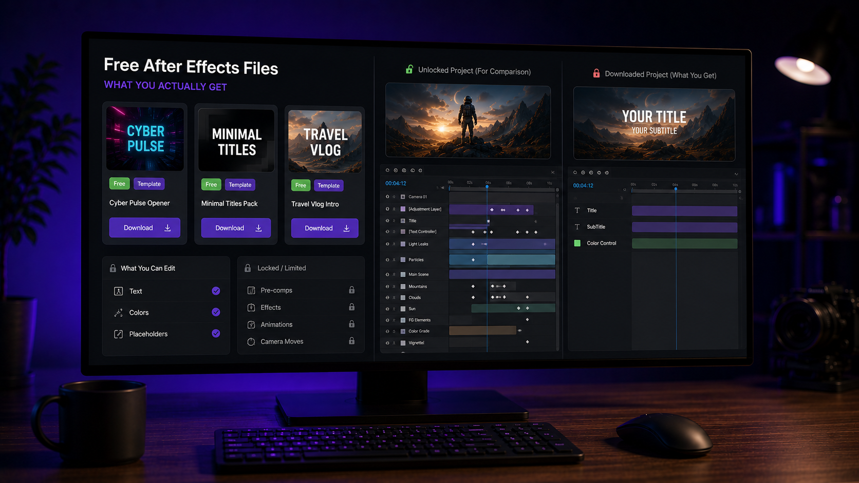 Free After Effects Project Files: What Free Really Gets You